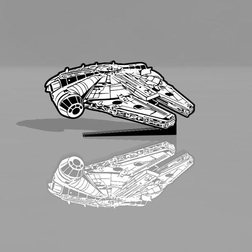 millennium falcon lamp 3D print model - Mito3D