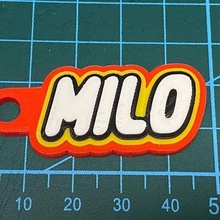 milo Lego Stil Schlüsselbund Mode llavero 3d print model - Mito3D