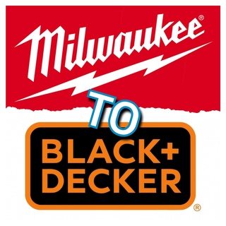 Milwaukee 18v pil siyah katlı 20v makine adaptör 3d print model - Mito3D
