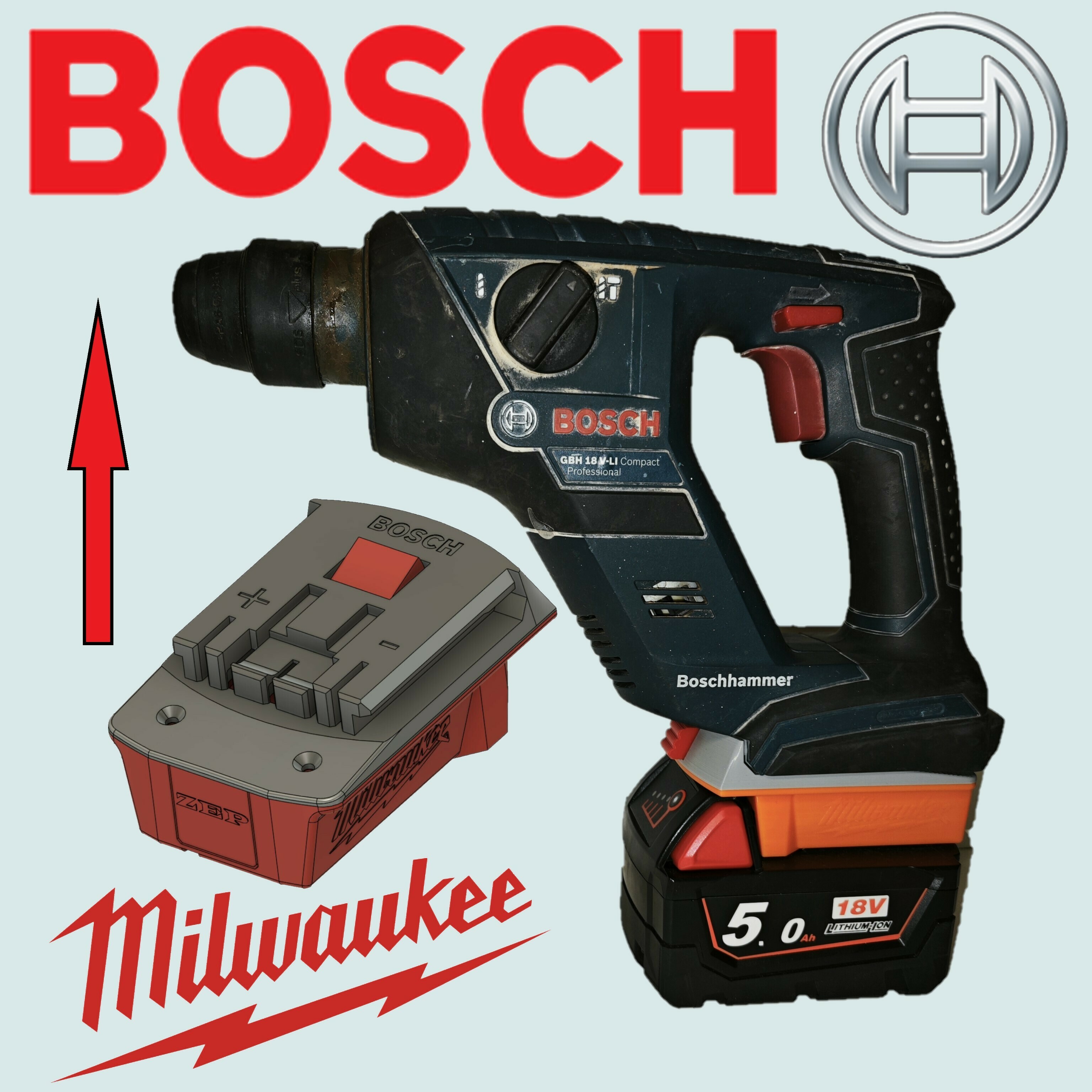 Milwaukee bosch Profi 3D print model - Mito3D