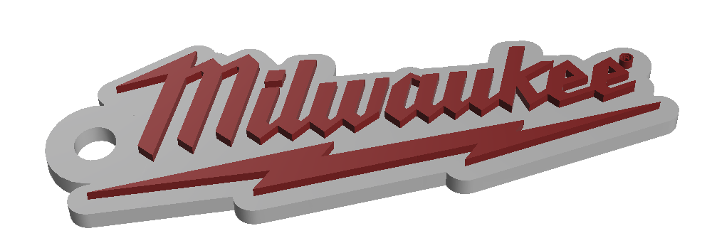 Milwaukee chaveiro 3D print model - Mito3D