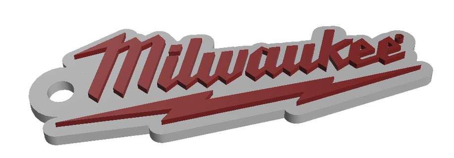 Milwaukee anahtarlık 3d print model - Mito3D