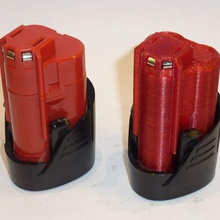 milwaukee m12 Akku-case tool Batterie Batterie-Fall tools 3d print model - Mito3D