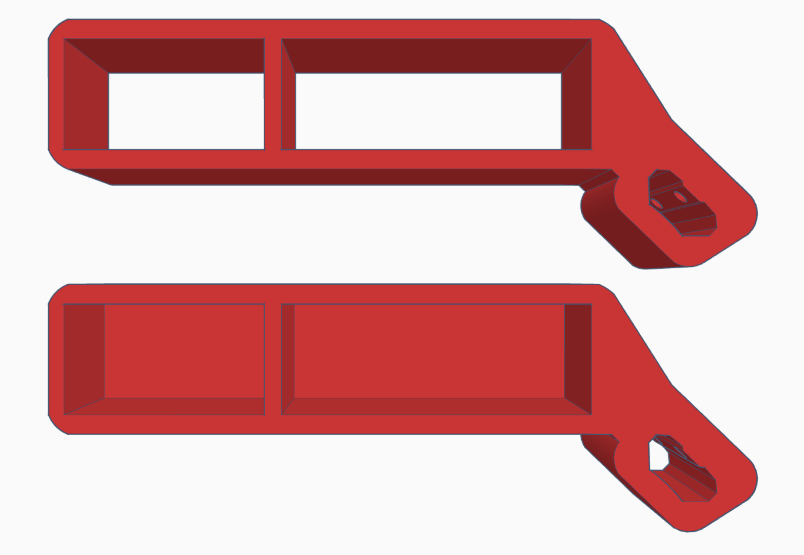 milwaukee packout double level holder large regular size tools mount tool storage oversized red stick extendable organization side 3D print model - Mito3D