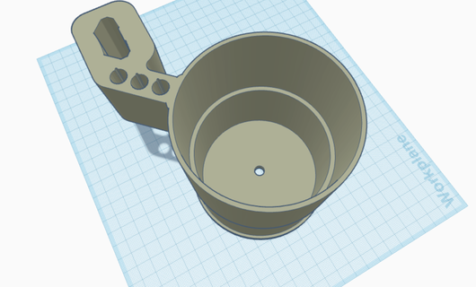 milwaukee packout reinforced cup holder extension m'ilwaukee 3d print model - Mito3D