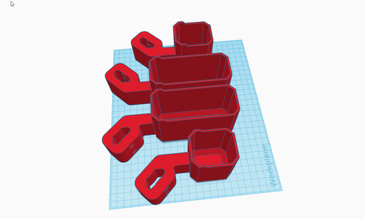 Milwaukee embalagem pequeno médio externo caixas modificações grades 3d print model - Mito3D