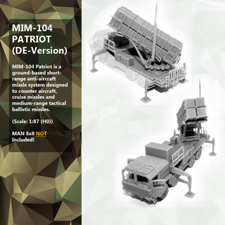 mim-104 patriot - de german version without man 8x8 h0 1 87 federal armed forces anti-air military 3d print model - Mito3D