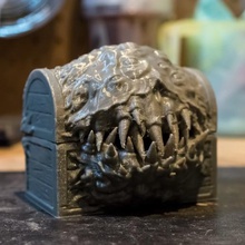 mimic dice box dragons dungeons gaming monster storage enemy tabletop encounter dnd and pathfinder 3d print model - Mito3D