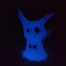 mimikyu poly Jeu Pokémon nintendo préféré fantôme Fée Alola support lueur sombre Pikachu lowpoly 3d print model - Mito3D
