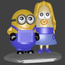 min torque game minion pixar disney new yellow toon cartoon wedding cake 3d print model - Mito3D