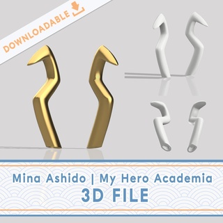 mina Ashido corna eroe università cosplay completo uomo alieno Regina boku mha bnha 3d print model - Mito3D