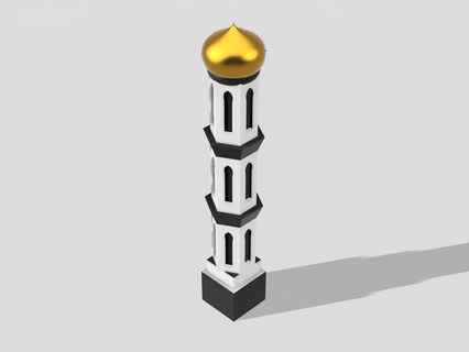alminar artilugio mezquitas Arábica arquitectura modelo islam 3d print model - Mito3D