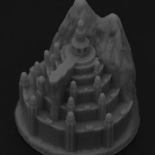 minas tirith de la guerra del anillo juego wotr 3d print model - Mito3D