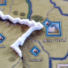 minas tirith game war ring mines fortress lord rings boardgame board lotr 3d print model - Mito3D