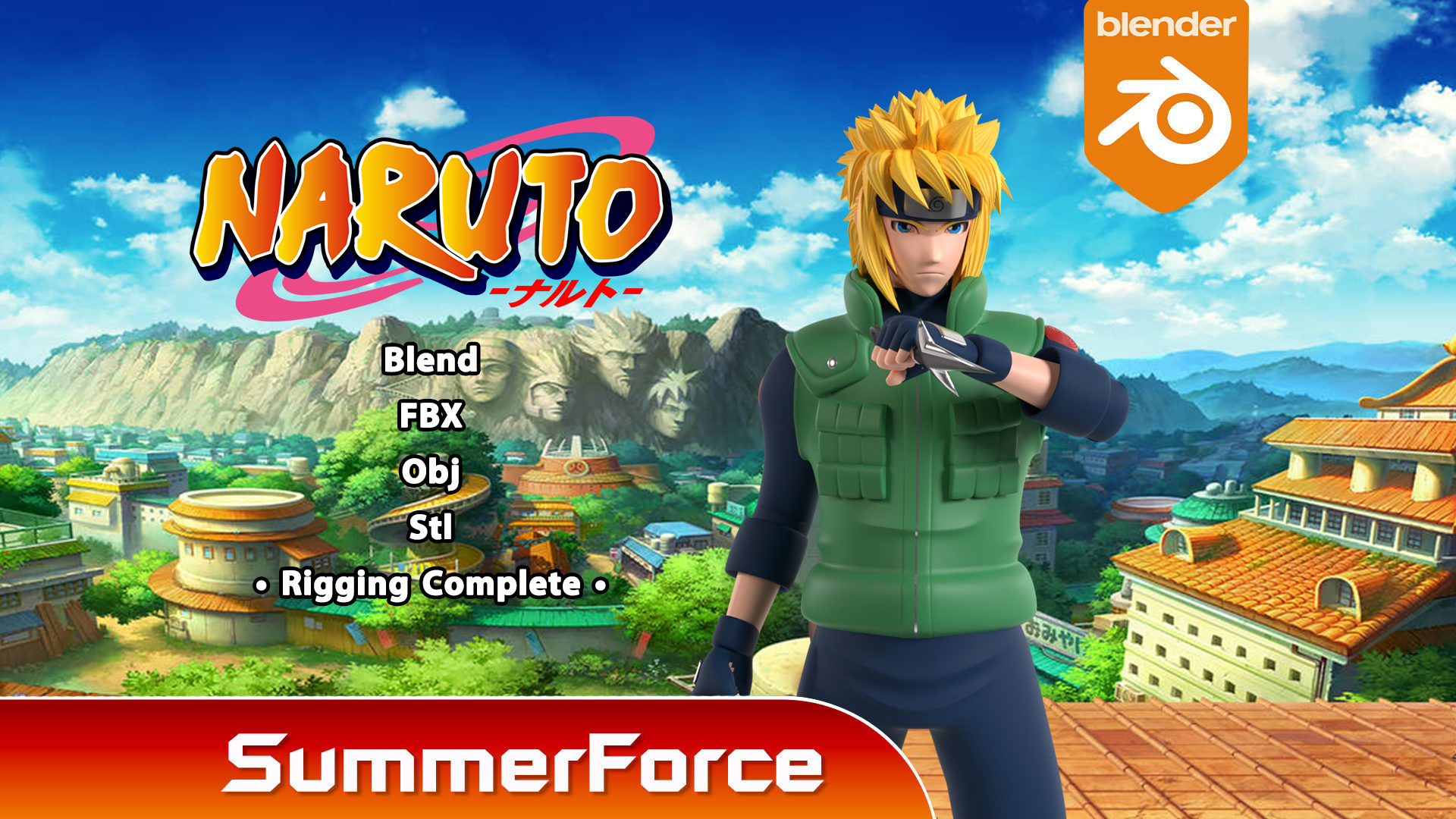 minato namikaze - naruto shippuden art hashirama senju shinobi hokage madara sasuke kakashi ninjutsu tobirama sarutobi uchiha fourth uzumaki konoha jiraiya akatsuki 3D print model - Mito3D