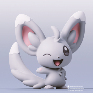 minccino pokemon cute 3d print model - Mito3D