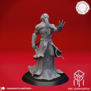 mind flayer illithid - tabletop miniature pre-supported 3d print model - Mito3D