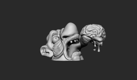 mindless brain zombie 3d print model - Mito3D