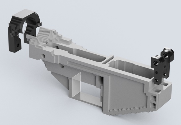 blaster destinataire outils m4 douane minecraft 3d print model - Mito3D