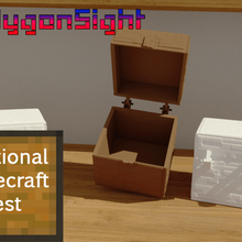 minecfraft fonksiyonel göğüs oyun minecraft fan art 3d baskı mineraft yüzük kutusu gamebox piksel yazıcı modelleri 3d print model - Mito3D