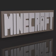 Minecraft 3d logotipo arte Admirador escultura Projeto modelagem stl produtos jogos personagens digital3d 3d print model - Mito3D