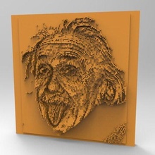 Minecraft 3dprinting Arte loseta Albert einstein cara herramienta Einstein 3d impresión 3d print model - Mito3D