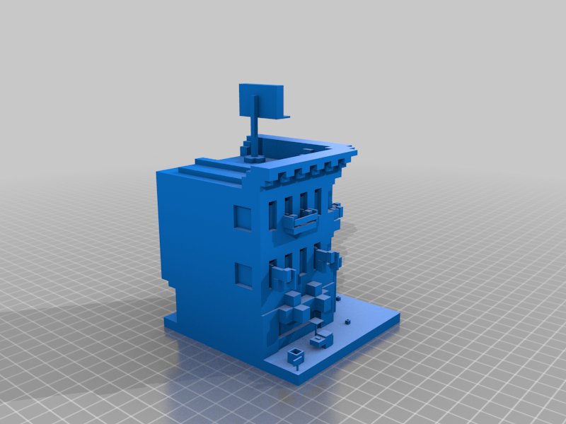 Minecraft apartman Dükkan modeller 3D print model - Mito3D