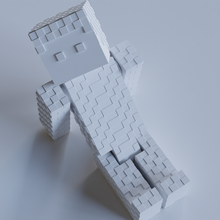 Minecraft artikuliert Spiel einfach Steve 3d print model - Mito3D