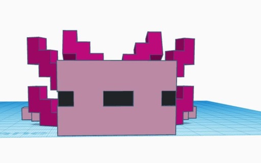 Minecraft Axolotl 3d print model - Mito3D