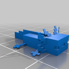 Minecraft Axolotl Kunst scannt Repliken 3d print model - Mito3D