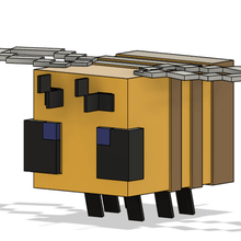 Minecraft bal arısı hayvan oyuncaklar 3d print model - Mito3D