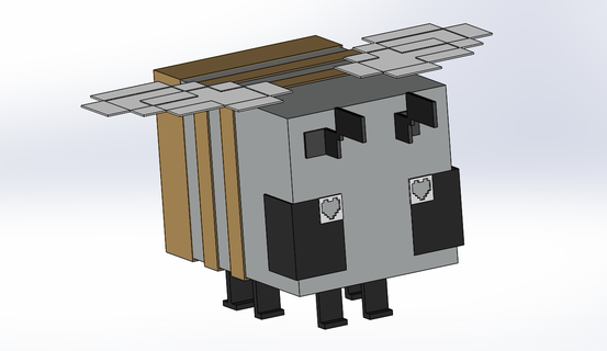 Minecraft abeille lampe art Jeu Halloween anime masque clé anneaux robot Noël 3d print model - Mito3D