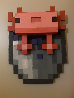 Minecraft secchio axolotl axolot 3d print model - Mito3D