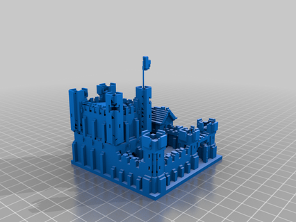minecraft castle models 3d print model - Mito3D