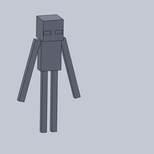 minecraft character enderman game toy figurine 3d print model - Mito3D