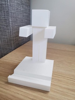 Minecraft personnage téléphone titulaire soutien personnalisable jouet 3d print model - Mito3D