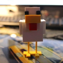 Minecraft pollo artilugio juego juguete figurilla animales animal personaje popular 3d print model - Mito3D