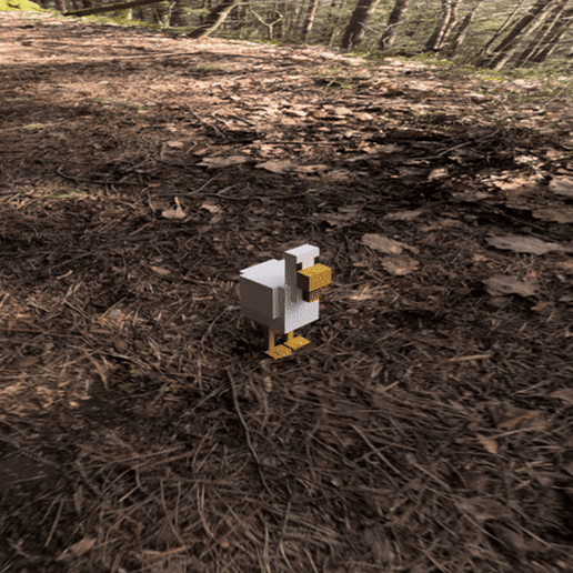 Minecraft pollo móvil piernas llavero animal juguete mc juego 3D print model - Mito3D