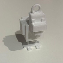Minecraft tavuk ördeği anahtar Zincir 3d print model - Mito3D