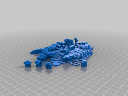 Minecraft scogliera isola vi Modelli 3d print model - Mito3D