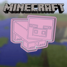 Minecraft kurabiye kesici domuz hayvan Çiftlik video oyun keskin kalıplar fondan tasarım kesiciler çizimler damga 3d print model - Mito3D