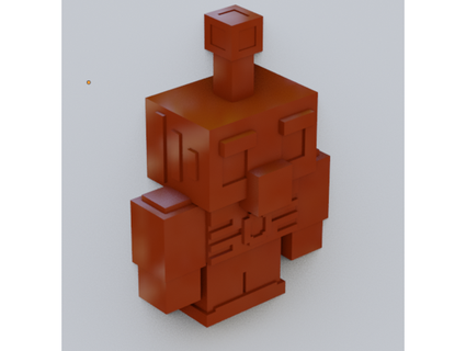 Minecraft bakır Golem heykel oyun 3d print model - Mito3D