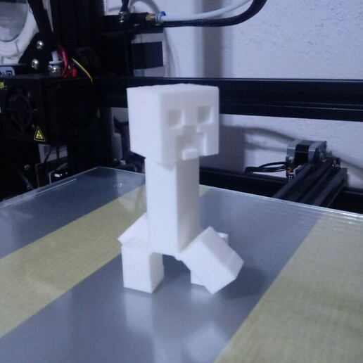 minecraft creeper cube solidworks figure mojang java bedrock steve 3D print model - Mito3D