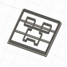 minecraft creeper cookie fondant cutter embosser 3d print model - Mito3D