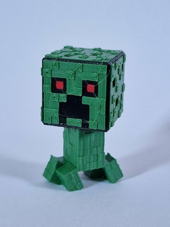 minecraft creeper full color charater block foldable colour toy video game 3d print model - Mito3D