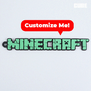 minecraft customizable keychain gamer gaming customize mine creeper nametags 3d print model - Mito3D