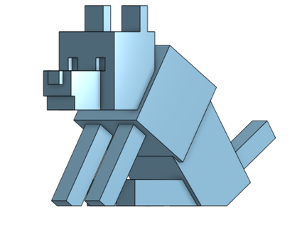 Minecraft perro 3d print model - Mito3D