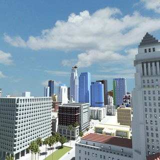 minecraft downtown city hall models 3d print model - Mito3D