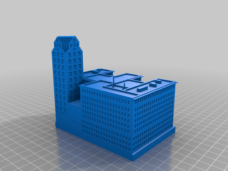 minecraft downtown city hotel models 3D print model - Mito3D