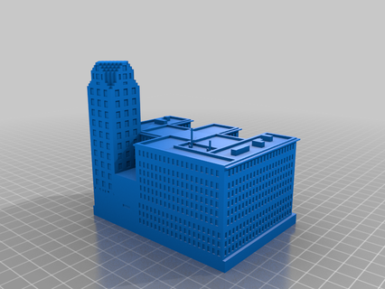 Minecraft centro cidade hotel modelos 3d print model - Mito3D